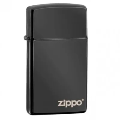 28123ZL ZIPPO Upaljač - Slim Ebony Logo